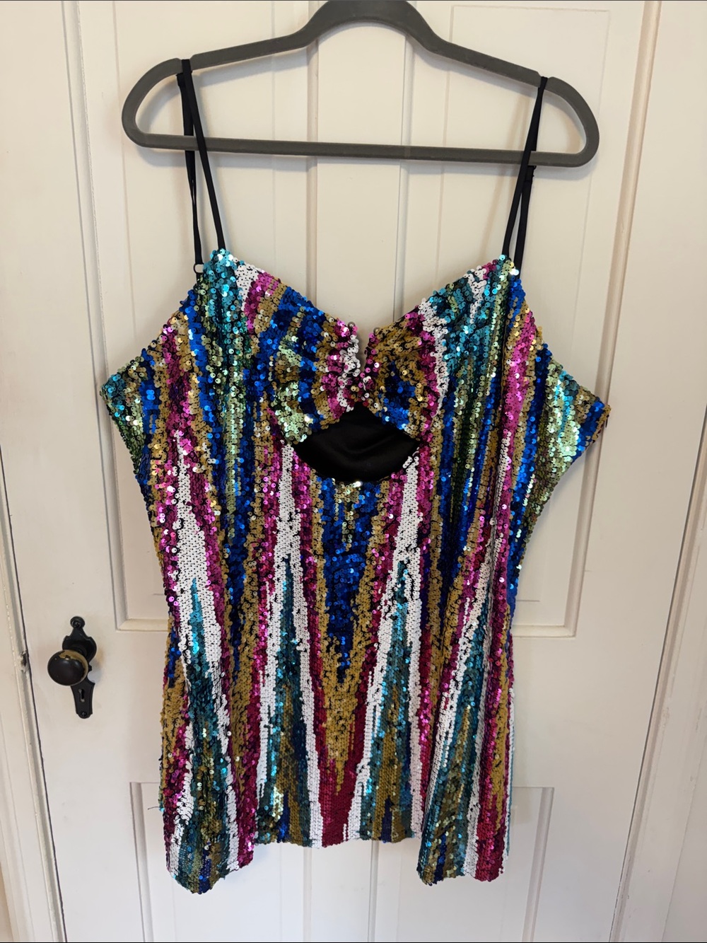 Nasty Gal Multicolor Sequin Mini Dress - Blue, Pink, Gold, Green, White, Black